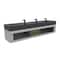Castello Usa Nile 84-inch Gray Vanity Set with Black Top and Black Handles CB-MC-84G-BL-2053-BL - alternate 2